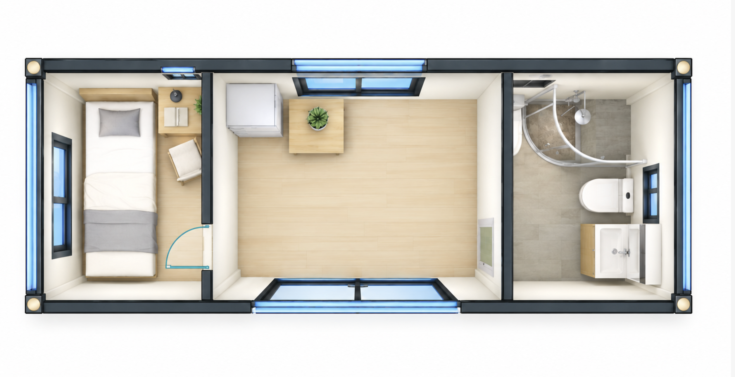Apple Cabin Studio Floor Plan 1