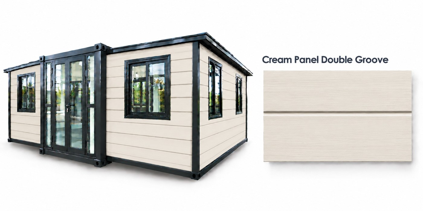 Cream Panel Double Groove