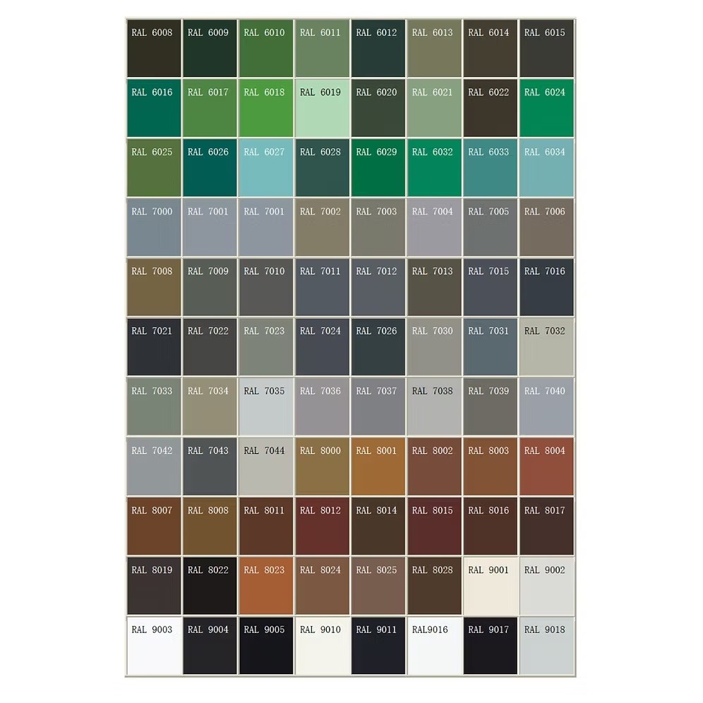 External Colour Chart (POD Homes)